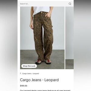 DAMSON MADDER Leopard Print Cargo Pants
